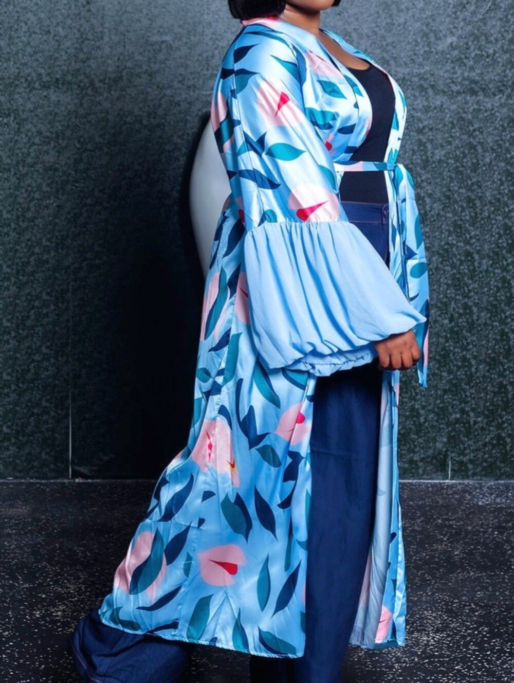 Glass Blue Long Robe - Picture 5 of 15